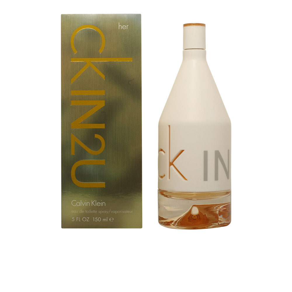 Calvin Klein CK IN2U HER Eau de Toilette Spray 150 ml – Floral and Amber Fragrance for Women