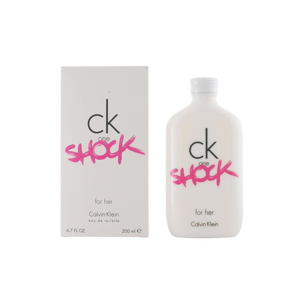 Calvin Klein CK One Shock for Her Eau de Toilette Spray – 6.8 fl oz, Floral and Oriental Fragrance for Women