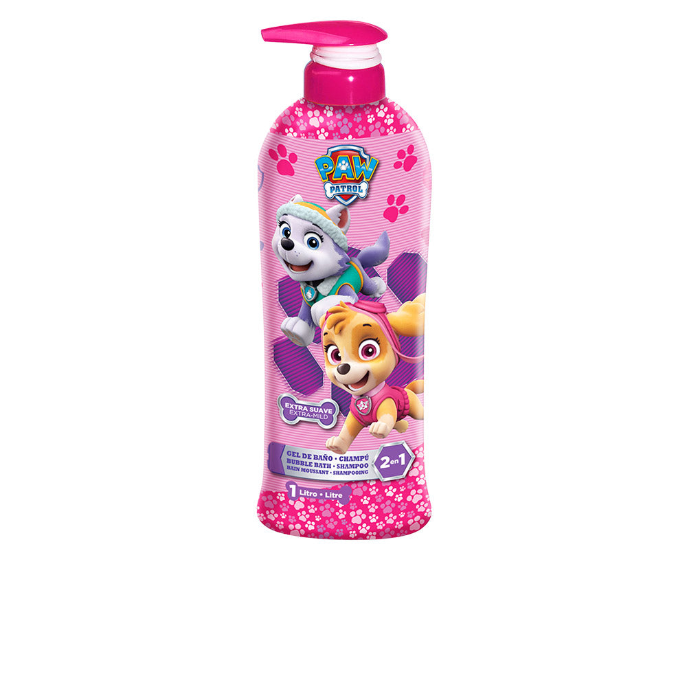 CARTOON PATRULLA CANINA Rosa gel &amp; champú 2em1 1000 ml - Cuidado completo para todo tipo de cabelo