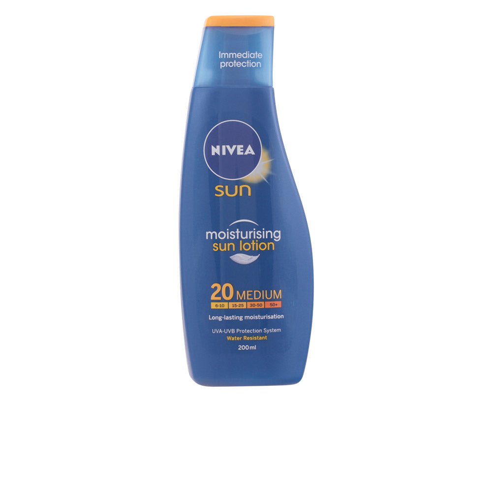 Nivea Sun Protects &amp; Hydrates leite SPF20 200 ml - Proteção média e hidratante para todos os tipos de pele