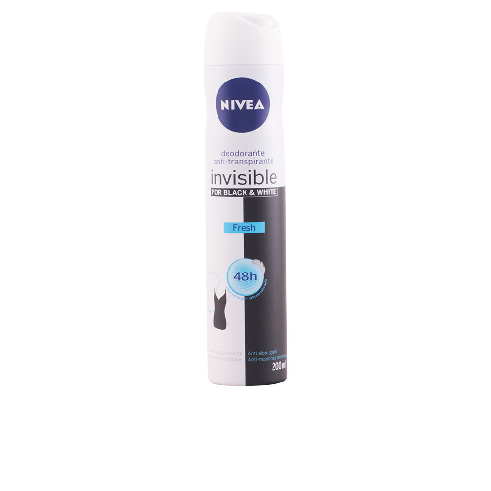 Nivea Black & White Invisible Fresh Desodorizante Spray Mulher 200ml