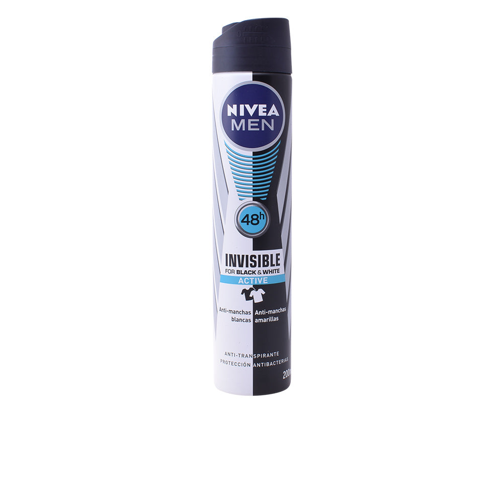 NIVEA Men Black & White Active Desodorizante Spray 200ml para Homem