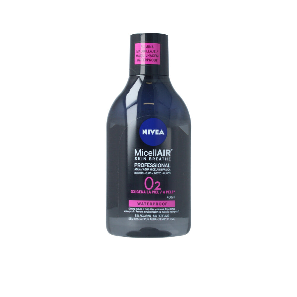 Água Micelar bifásica à prova d'água Nivea 400 ml - Limpeza eficaz e suave