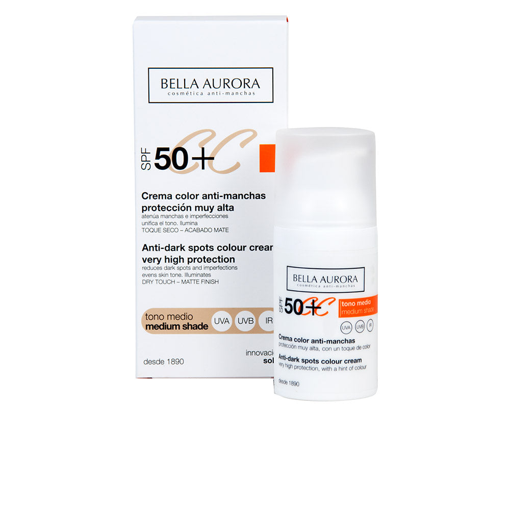 Bella Aurora CC Cream anti-manchas SPF50+ para pele sensível e madura