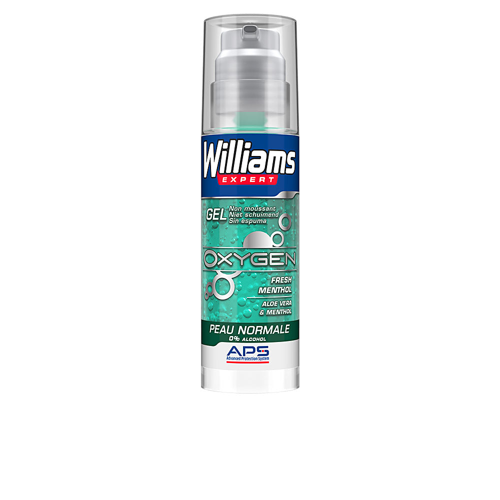 Gel de Barbear Williams Expert Oxygen 0% álcool para pele normal, 150 ml