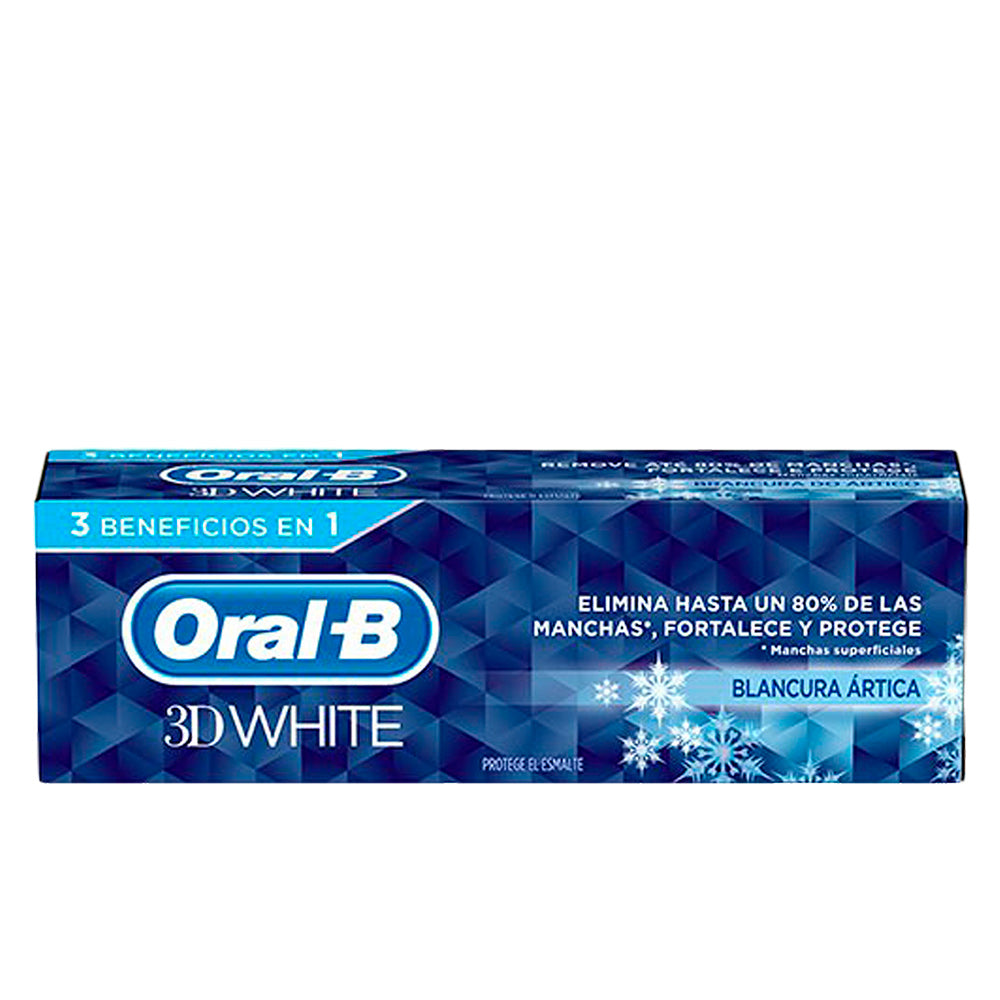 Oral-B 3D White Artica Whitening Pasta 75 ml – Sorriso Brilhante e Confiança