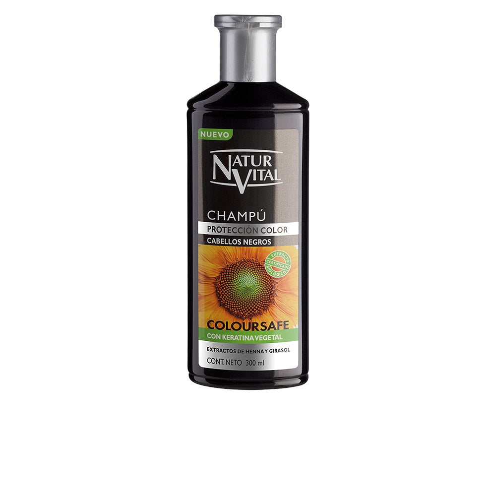 Natur Vital Black Color Shampoo 10 oz – Sulfate and Paraben-Free Hair Care for Dyed Hair