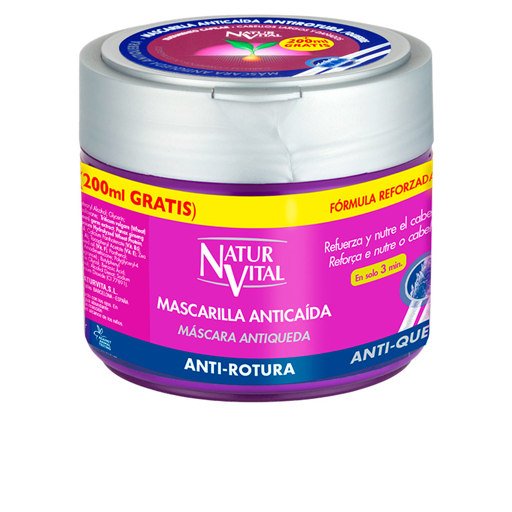 NATUR VITAL máscara anticaída para cabelo danificado 500 ml