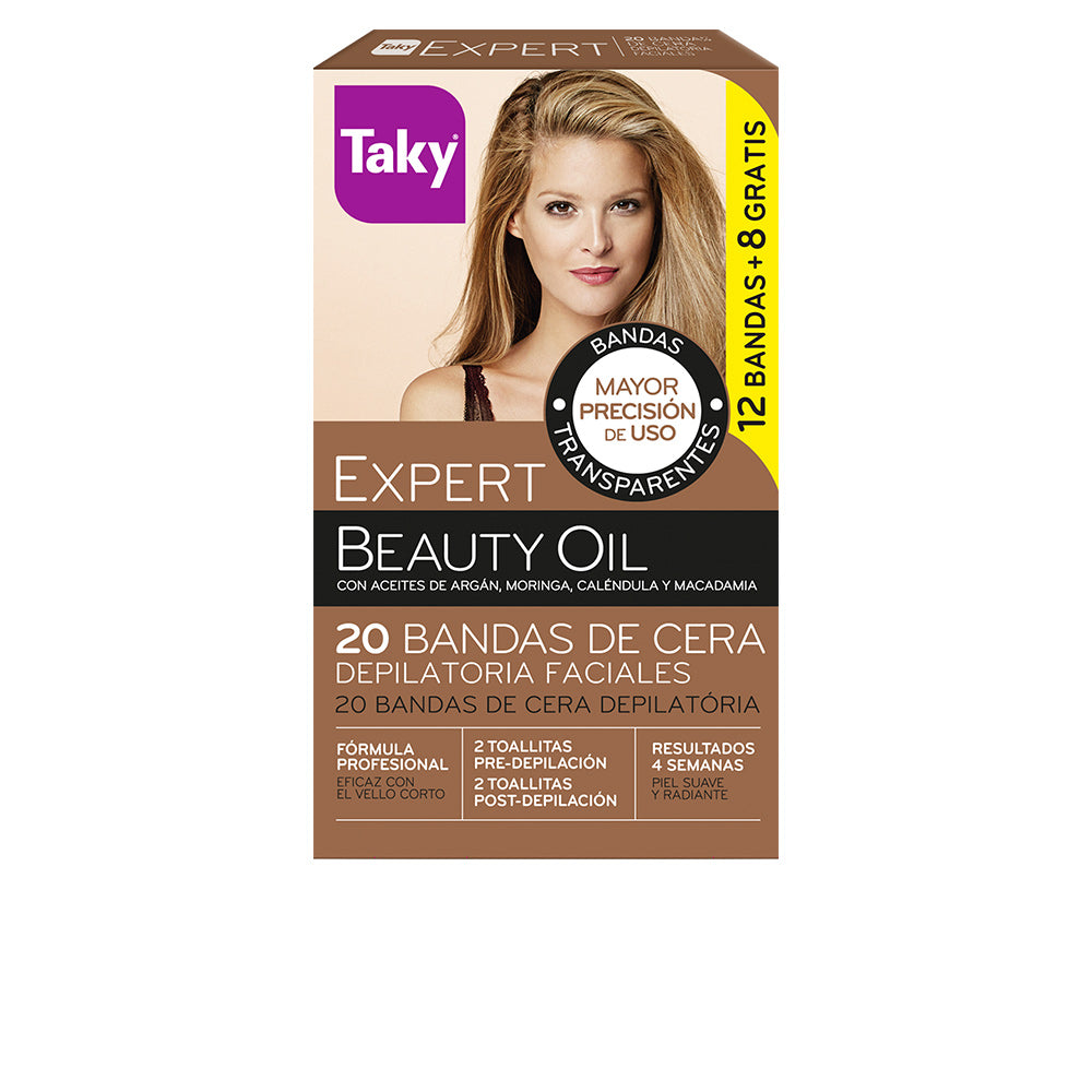 Taký NATURAL OILS tiras depilatórias faciais para mulheres - 20 unidades