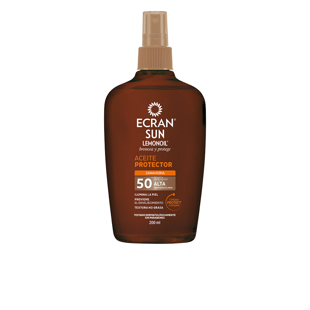 ECRAN Sunnique Bronze+ óleo solar SPF50 spray 200 ml con alta protección