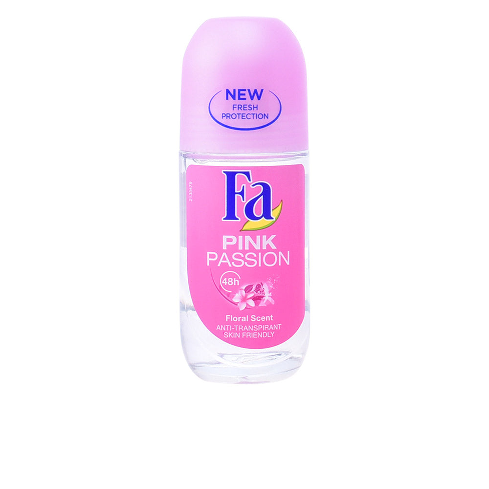 FA Pink Passion Deo Roll-On 50ml para mulher com proteção duradoura
