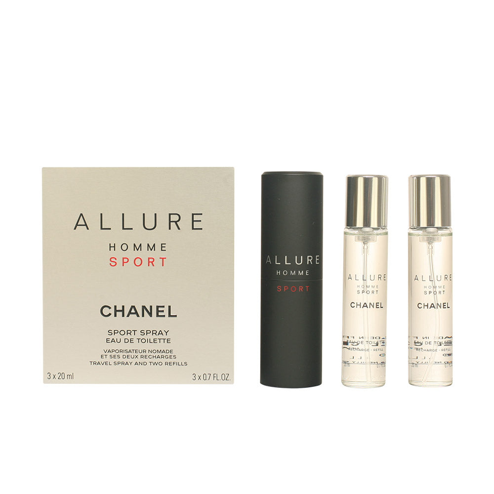 Chanel allure homme sport spray viagem com refis 3x20ml