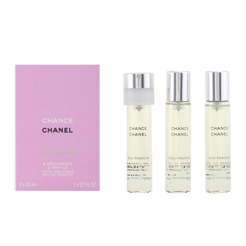 Chanel Chance Eau Fraîche Eau de Toilette Twist &amp; Spray 3x20ml