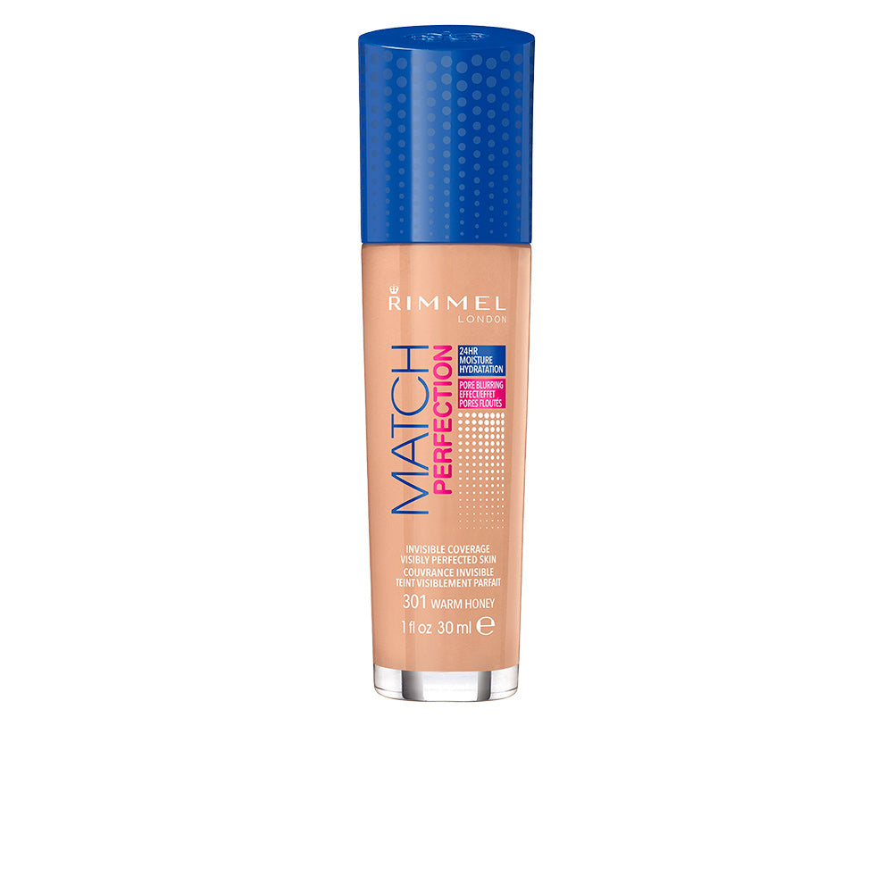 Rimmel London MATCH PERFECTION base #301 Warm Honey - pele radiante