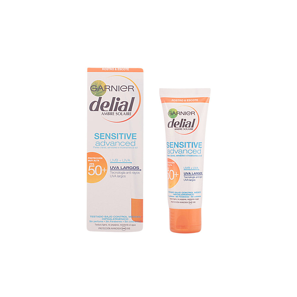 Garnier Sensitive Advanced Crema Facial SPF50+ 50 ml – Proteção Solar de Alta Eficácia para Peles Sensíveis