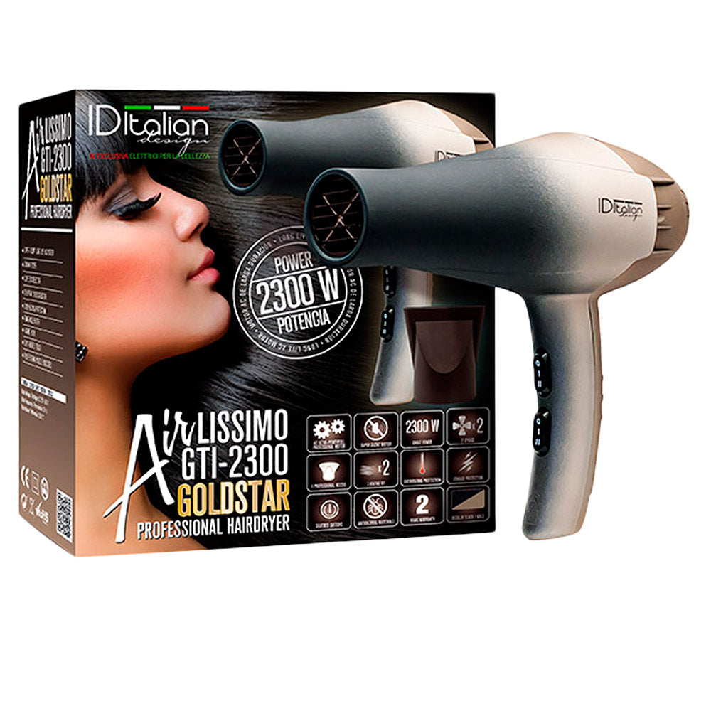 Secador de Cabelo Profissional ID ITALIAN AIRLISSIMO GTI 2300 Gold Star