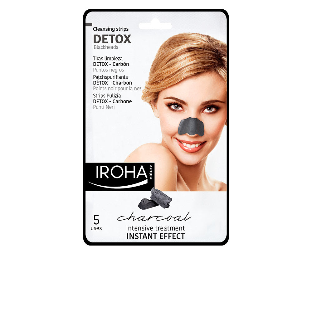 Iroha Detox Charcoal Black tiras nasais para pele mista e oleosa