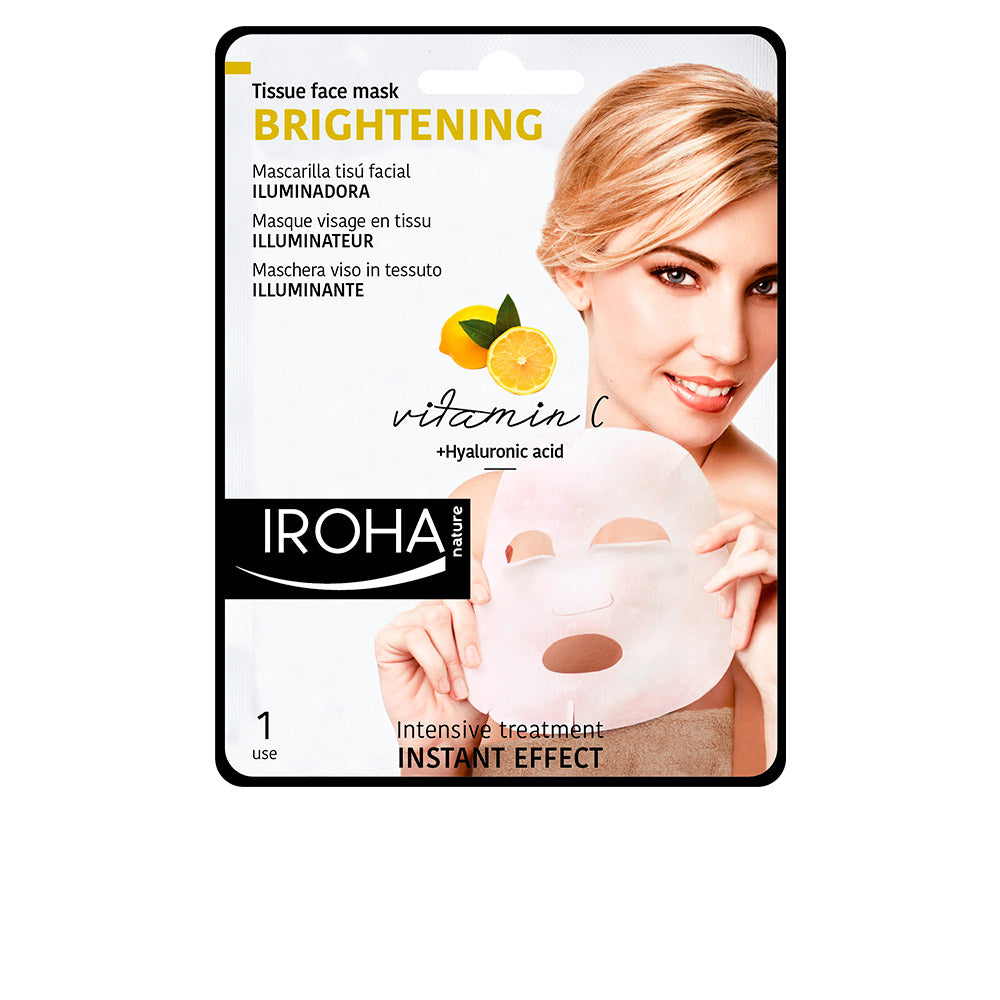 Máscara facial revitalizante IROHA Brightening com Vitamina C e Ácido Hialurónico