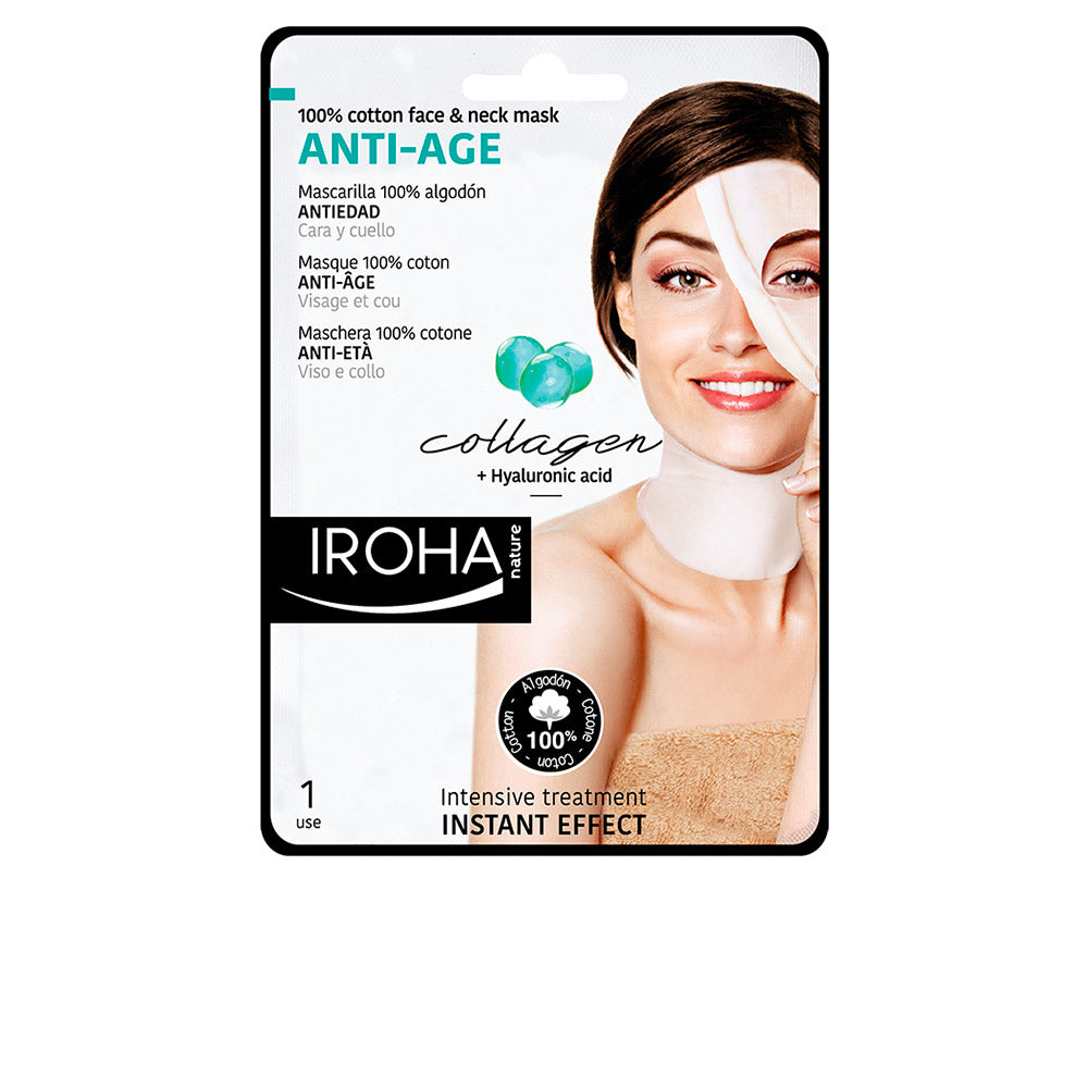 Máscara facial de algodão IROHA Collagen & Niacinamide para rejuvenescimento