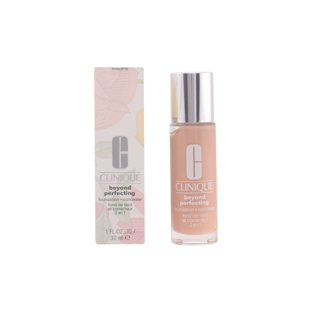 Clinique beyond perfecting foundation + concealer #06 ivory - base multifuncional para pele de tom natural