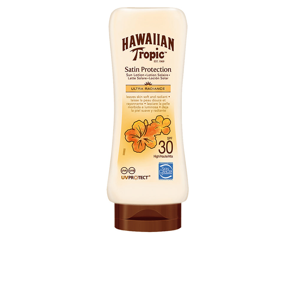 Hawaiian Tropic GLOWING PROTECTION loção solar SPF30 para rosto e corpo