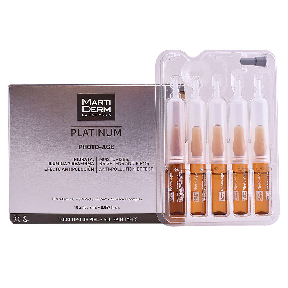 MartiDerm Platinum Photo-Age Ampoules – 10 x 2 ml for Anti-Aging & Skin Rejuvenation