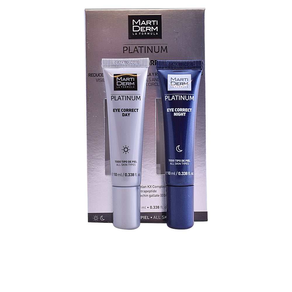 Martiderm Platinum Eye Correct Day and Night Creams - 2 x 10 ml