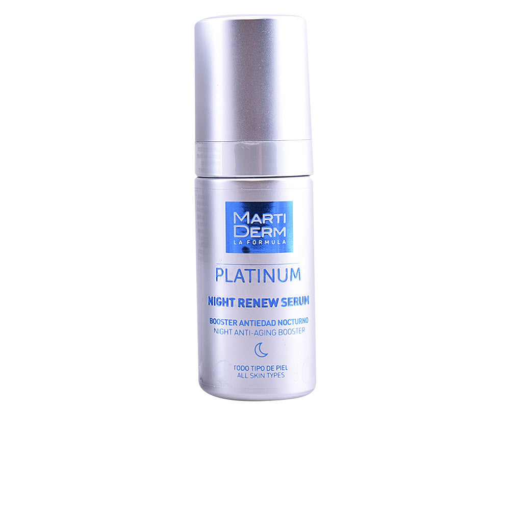 MartiDerm Platinum Night Renew Serum - 1 fl oz for Mature Skin, Anti-Aging & Night Treatment