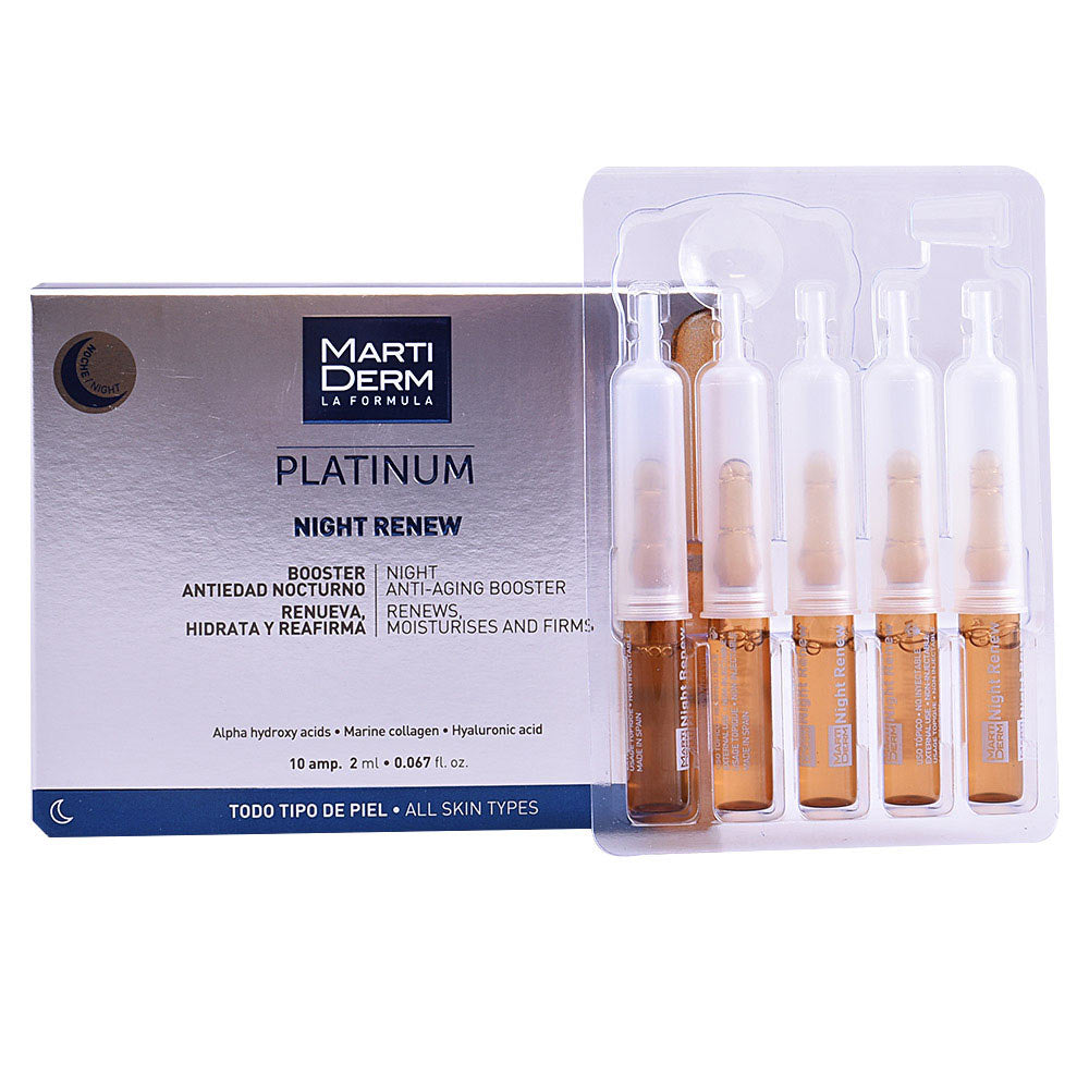 MARTIDERM Platinum Night Renew Ampoules - 10 x 2 ml for Mature Skin