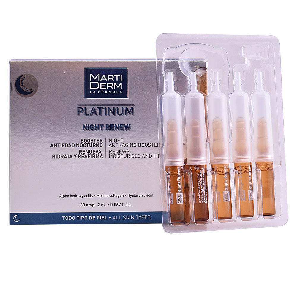MARTIDERM Platinum Night Renew Ampoules – 30 x 2 ml for Mature Skin