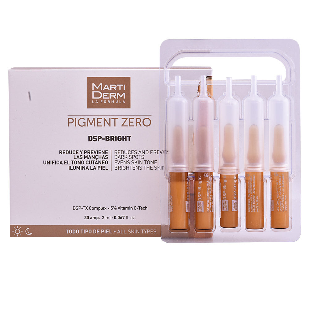 MartiDerm PIGMENT ZERO DSP-BRIGHT Depigmenting Ampoules – 30 x 2 ml for All Skin Types
