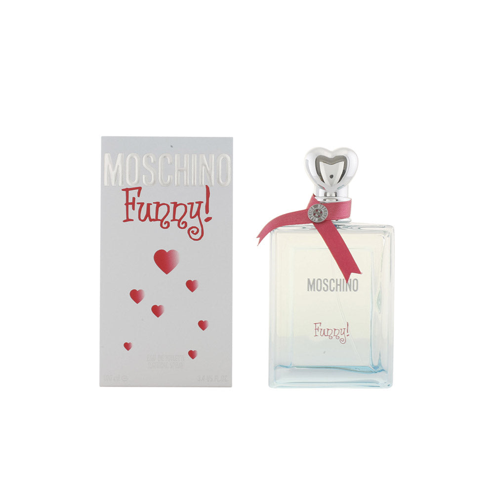 Moschino Funny Eau de Toilette Spray 100ml para mulher com fragrância floral e frutada