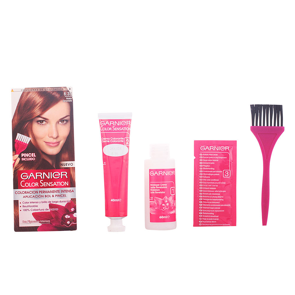 Garnier COLOR SENSATION #6.35 Caramel Blonde - Coloração Premium para Todos os Tipos de Cabelo