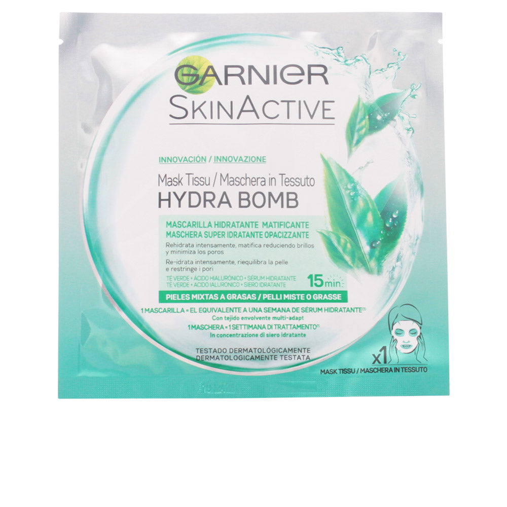 Garnier SkinActive Hydrabomb Mascarilha Facial Hidratante e Matificante para Pele Mista e Grasa