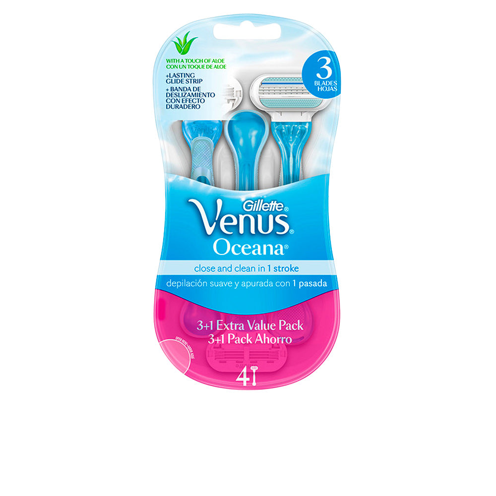 Gillette Venus Oceana - Navalhas descartáveis para pele suave, 4 unidades