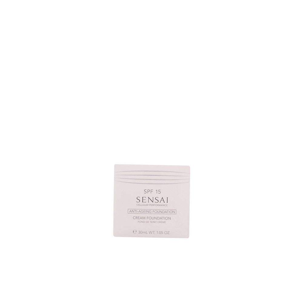 Sensaï base líquida #CF22 Natural Beige com SPF 15 para pele madura