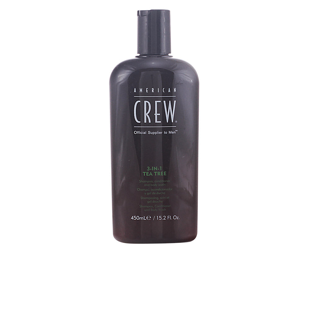 American Crew Tea Tree 3 em 1 shampoo, condicionador e banho 450 ml