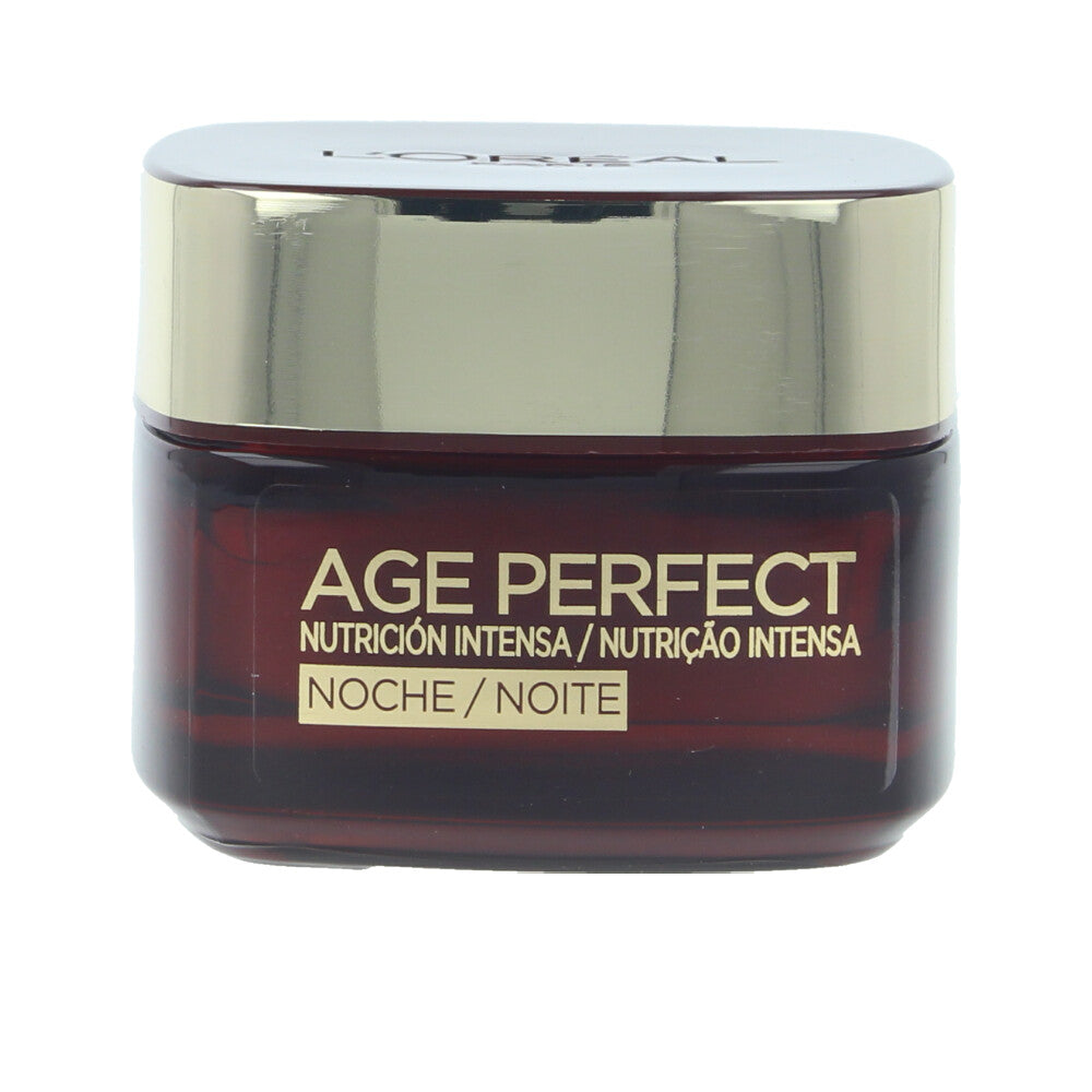 L'Oréal Paris AGE PERFECT crema de noite para pele seca, benefícios intensivos