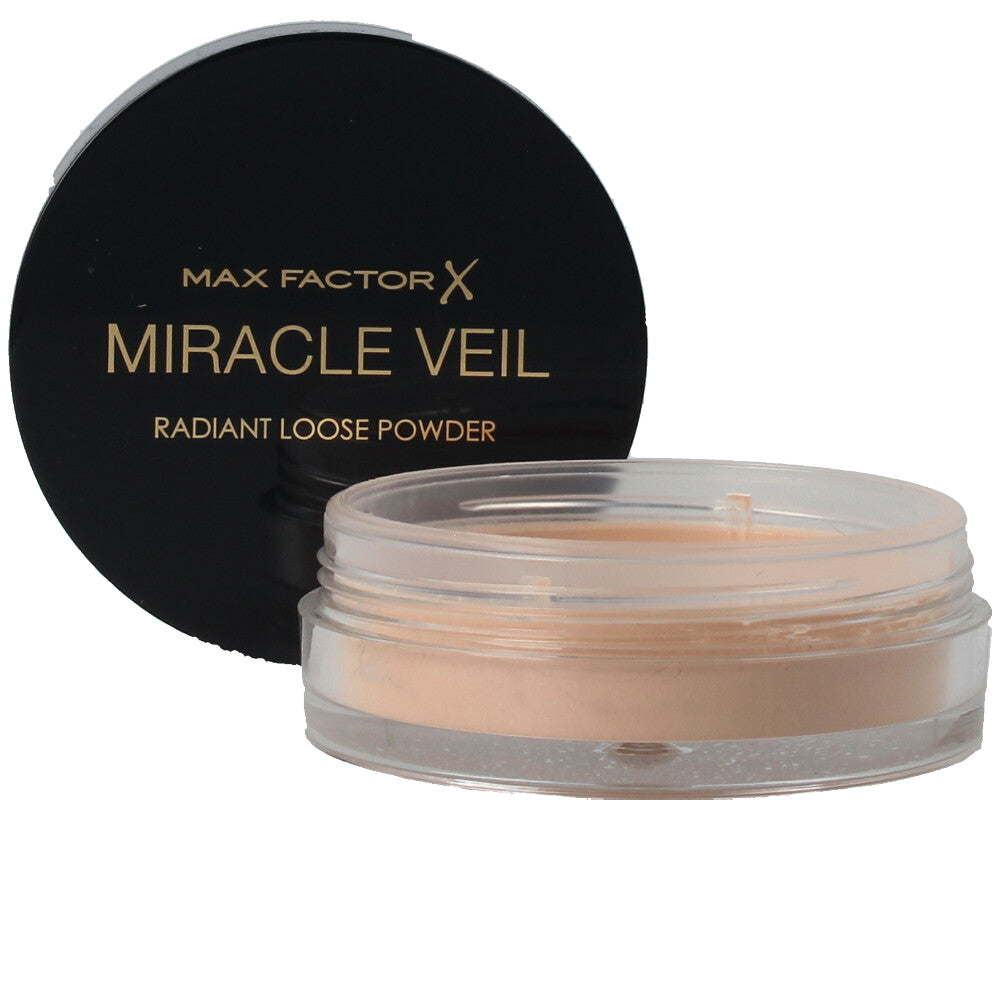 MAX FACTOR MIRACLE VEIL pó solto radiant 4g para um acabamento luminoso