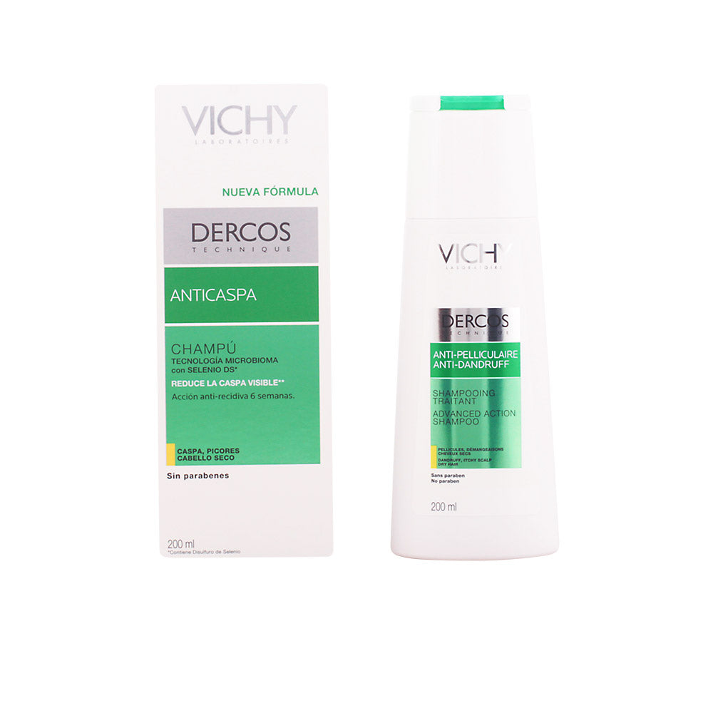 Vichy DERCOS Shampoo Anticaspa para Cabelos Secos, 200 ml