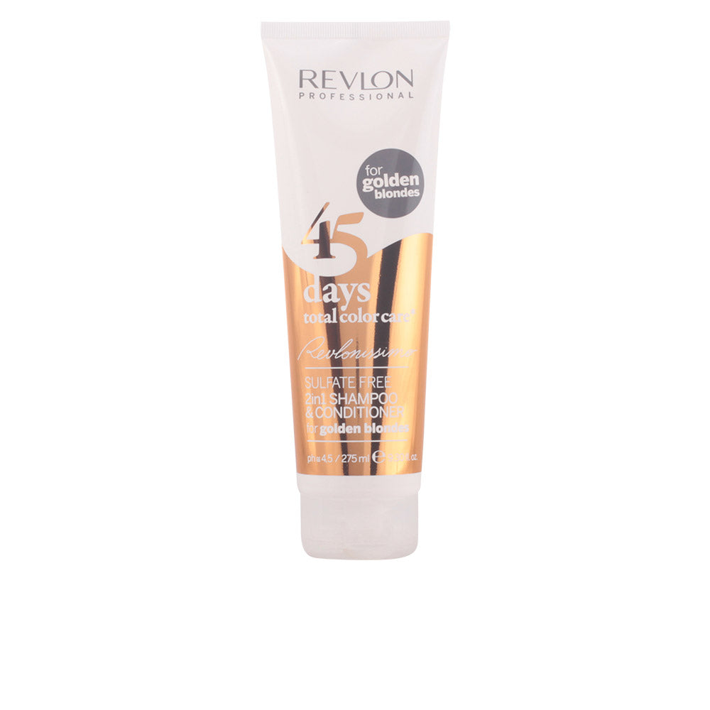Revlon 45 Days 2in1 shampoo &amp; conditioner para loiros dourados - 275 ml