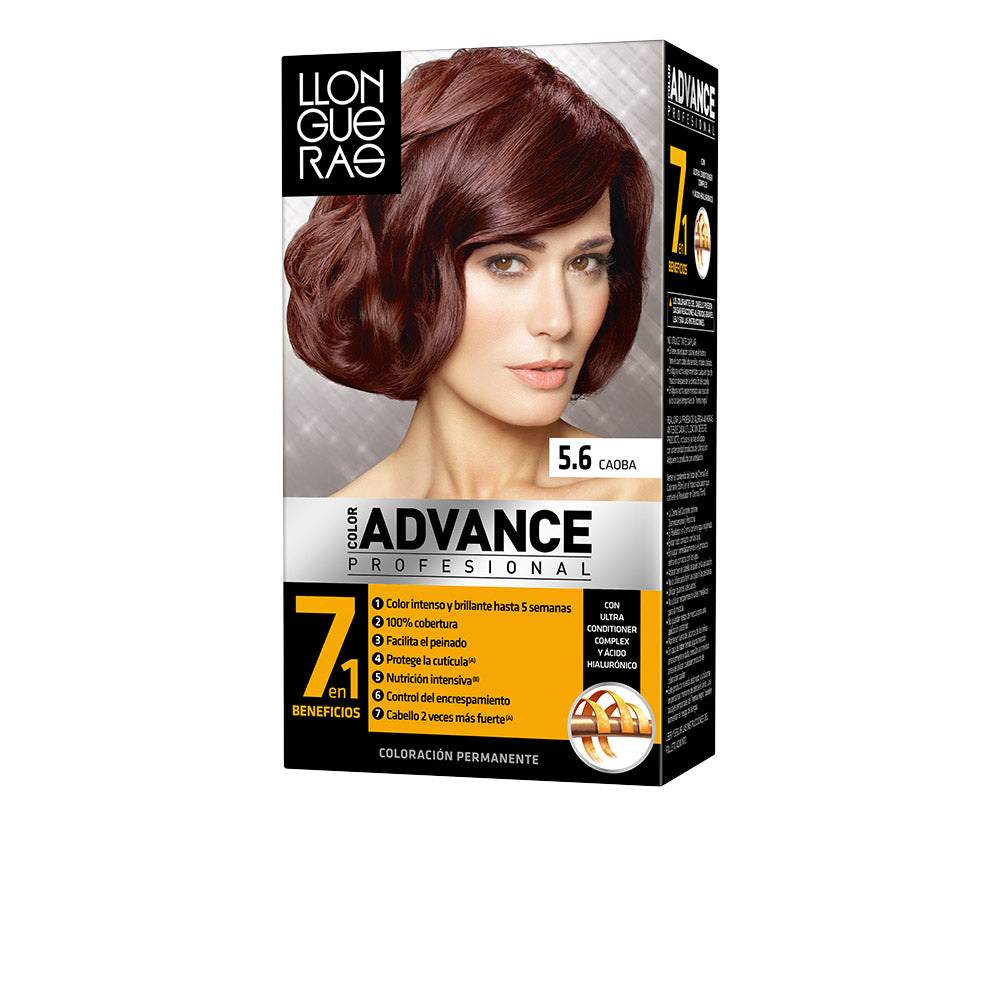 Color Advance #5,6 Caoba by Llongueras — Tinta de cabelo de tom castanho avermelhado