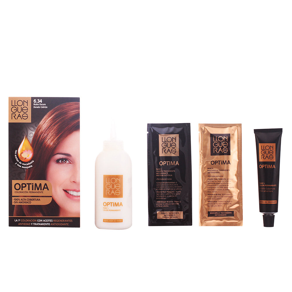 Optima Hair Colour #6.34 - Golden Deep Blonde by LLONGUERAS | Oferta Especial Jandira Beauty
