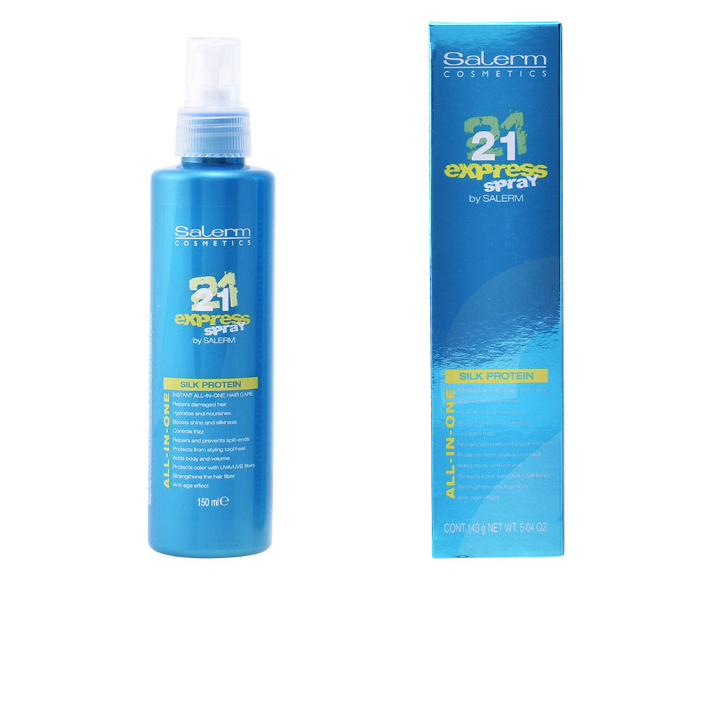 Salerm 21 EXPRESS Spray de Proteínas de Seda para Todos os Tipos de Cabelo