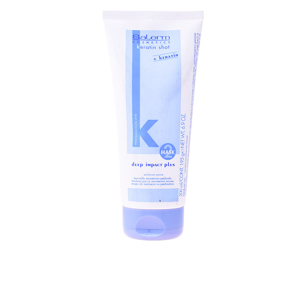 Salerm keratin shot máscara reparadora 200 ml para cabelos danificados