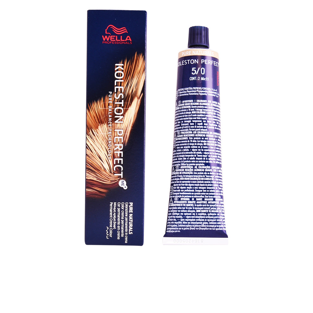 Wella Professionals Koleston Perfect Me+ Pure Naturals 5/0 – Coloração para Todos os Tipos de Cabelo