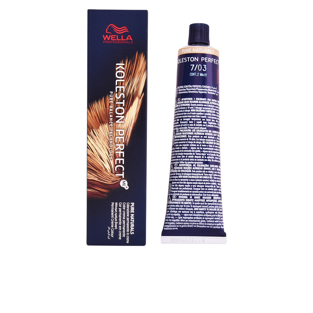 Wella Professionals Koleston Perfect Me+ Pure Naturals 7/03 - Coloração Natural para Todo Tipo de Cabelo