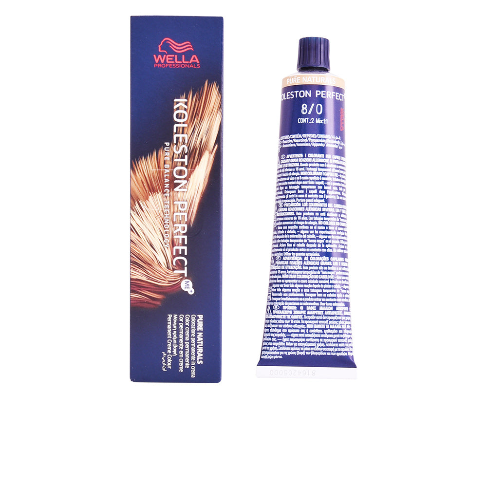 Wella Professionals Koleston Perfect Me+ Pure Naturals 8/0 - Coloração para todo tipo de cabelo
