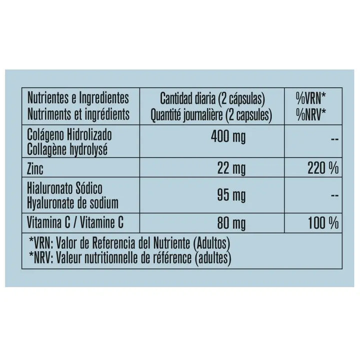 Pele, Ossos e Cartilagens COLAGÉNIO, ÁCIDO HIALURÓNICO, ZINCO E VITAMINA C